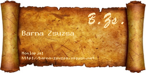 Barna Zsuzsa névjegykártya
